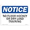 Signmission OSHA Notice Sign, 7" Height, Rigid Plastic, No Floor Hockey Or Dry Land Training Sign, Landscape OS-NS-P-710-L-14549 - alternate 1